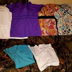 Womens M 6 piece scrubs